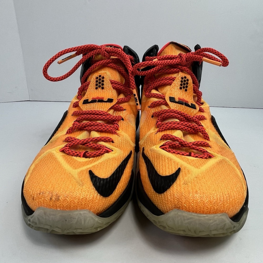 Nike LeBron Size 9 CLE 2015 12 XII “Witness" Laser Orange Crimson Cleveland - Picture 4 of 8